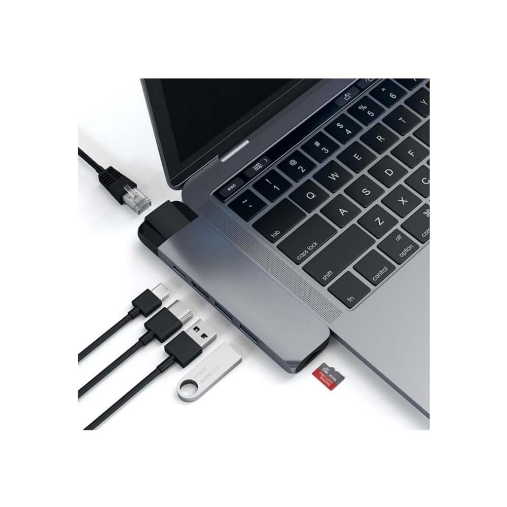 Adapteris Satechi USB-C Pro Hub Ethernet Space Gray